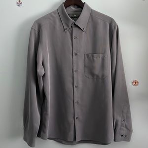 5/$25 Marks & Spencer Button Down Shirt Grey Size L